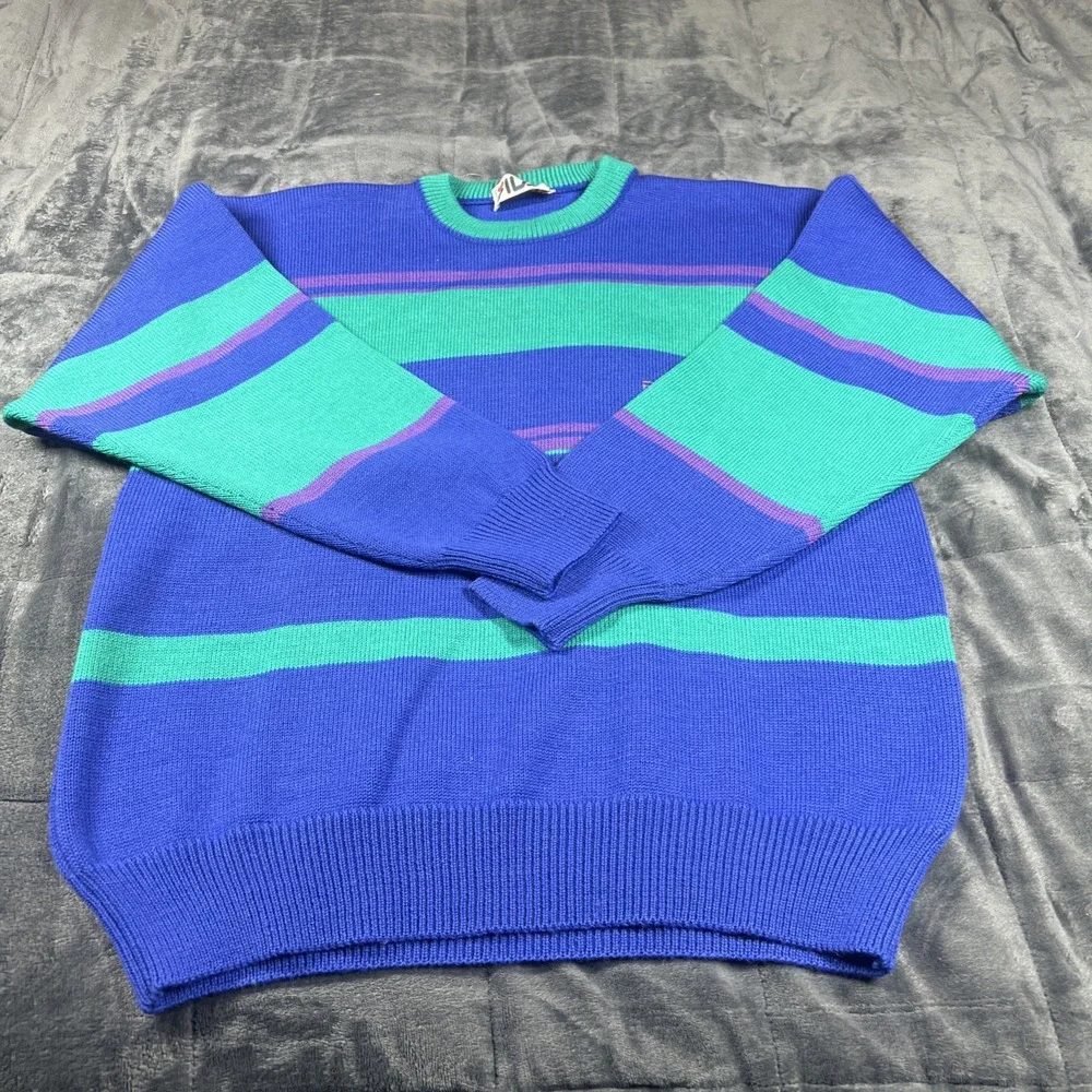 VTG 70s 80s‎ Fila Wool Colorblock Made In Italy Ski Sweater Mens Sz 38